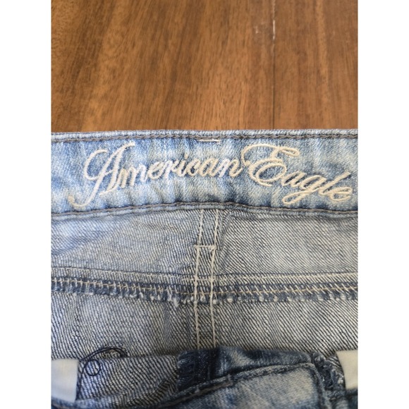 Y2k American Eagle Denim Mini Skirt Size 2 - Picture 2 of 9